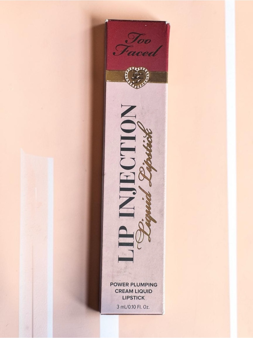 Too Faced Lip Injection Lipstick in Boom Boom Pow. NIB